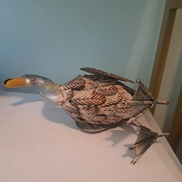Decorative Metal Bird Sculpture - Multicolor - Picture 3 of 4